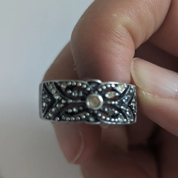 3pc Jewelry Set (Beaded Chain Necklace, "LOVE" Bracelet'  Rhinestone Ring) - Picture 6 of 7